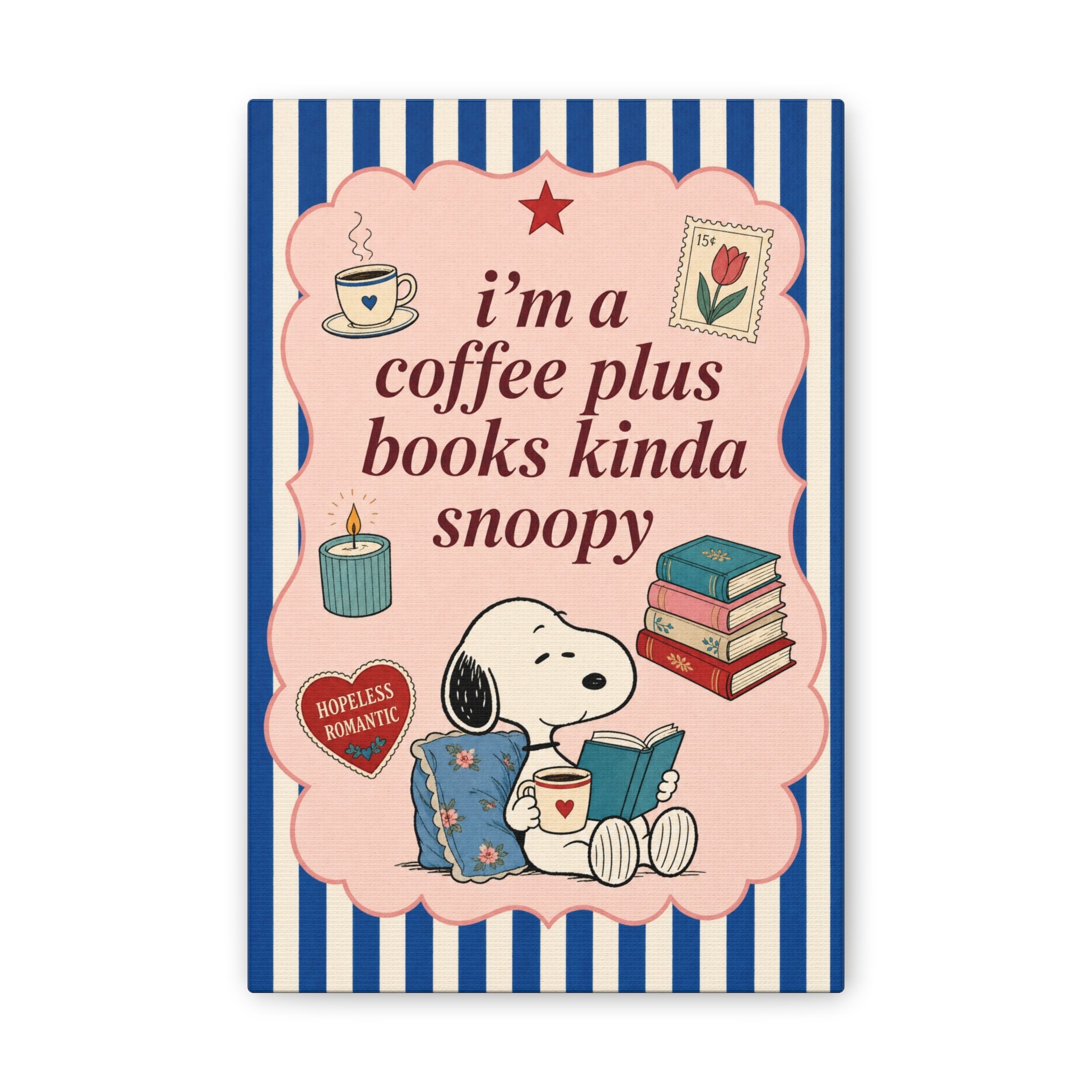 Coffee Plus Books Canvas