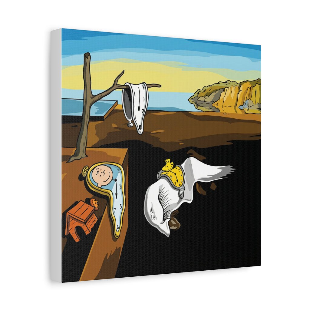 Melting Clocks Snoopy Canvas