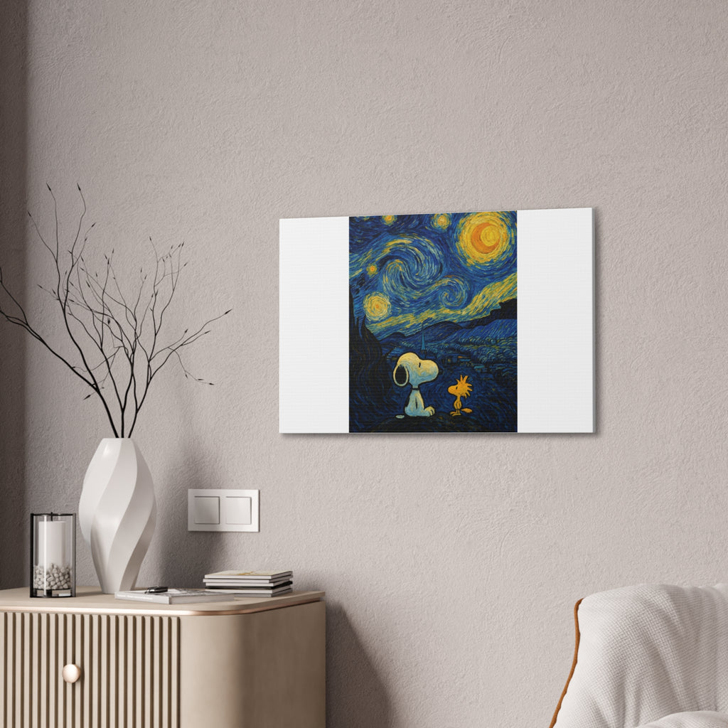 Snoopy Paris Autumn Canvas