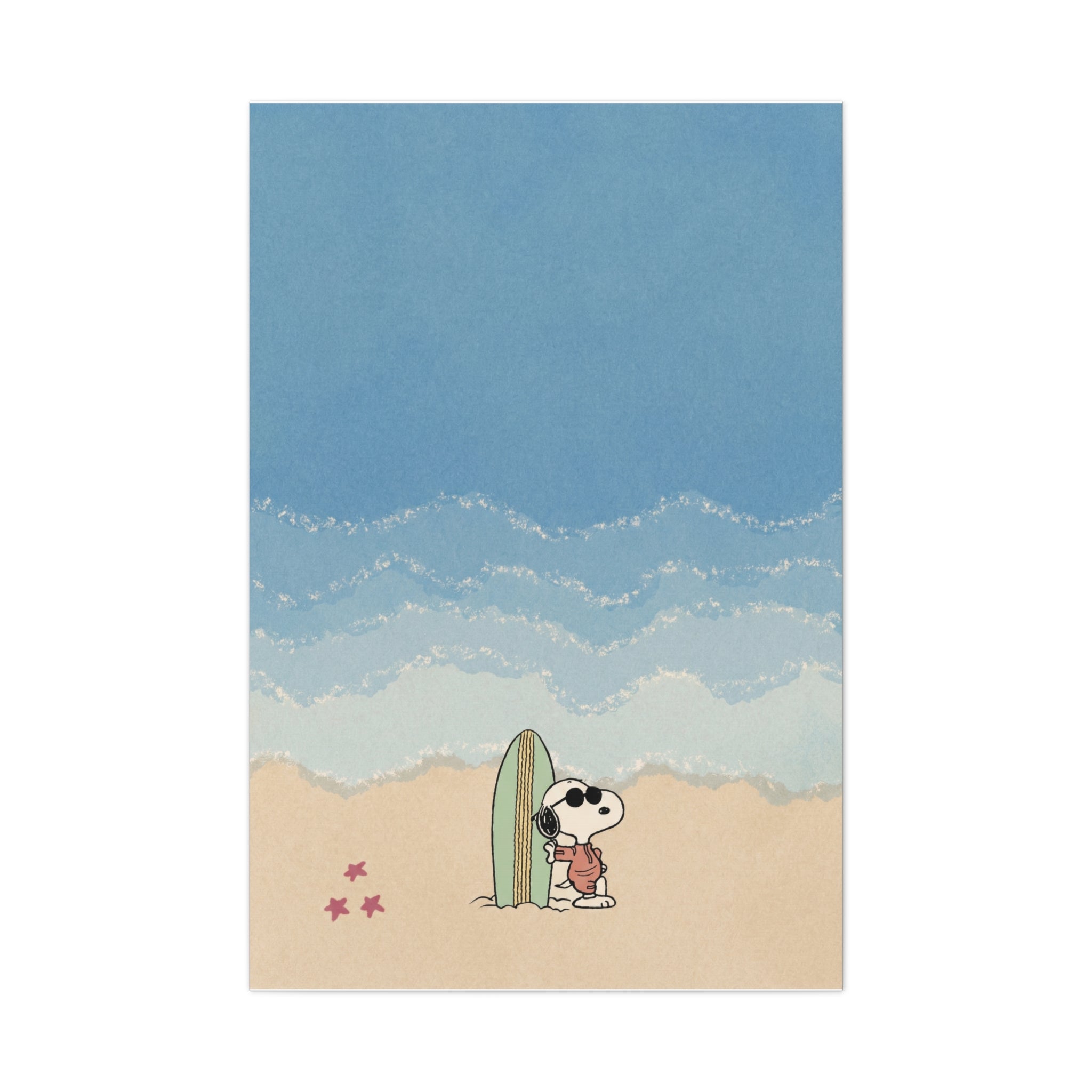 Snoopy Surfing Canvas