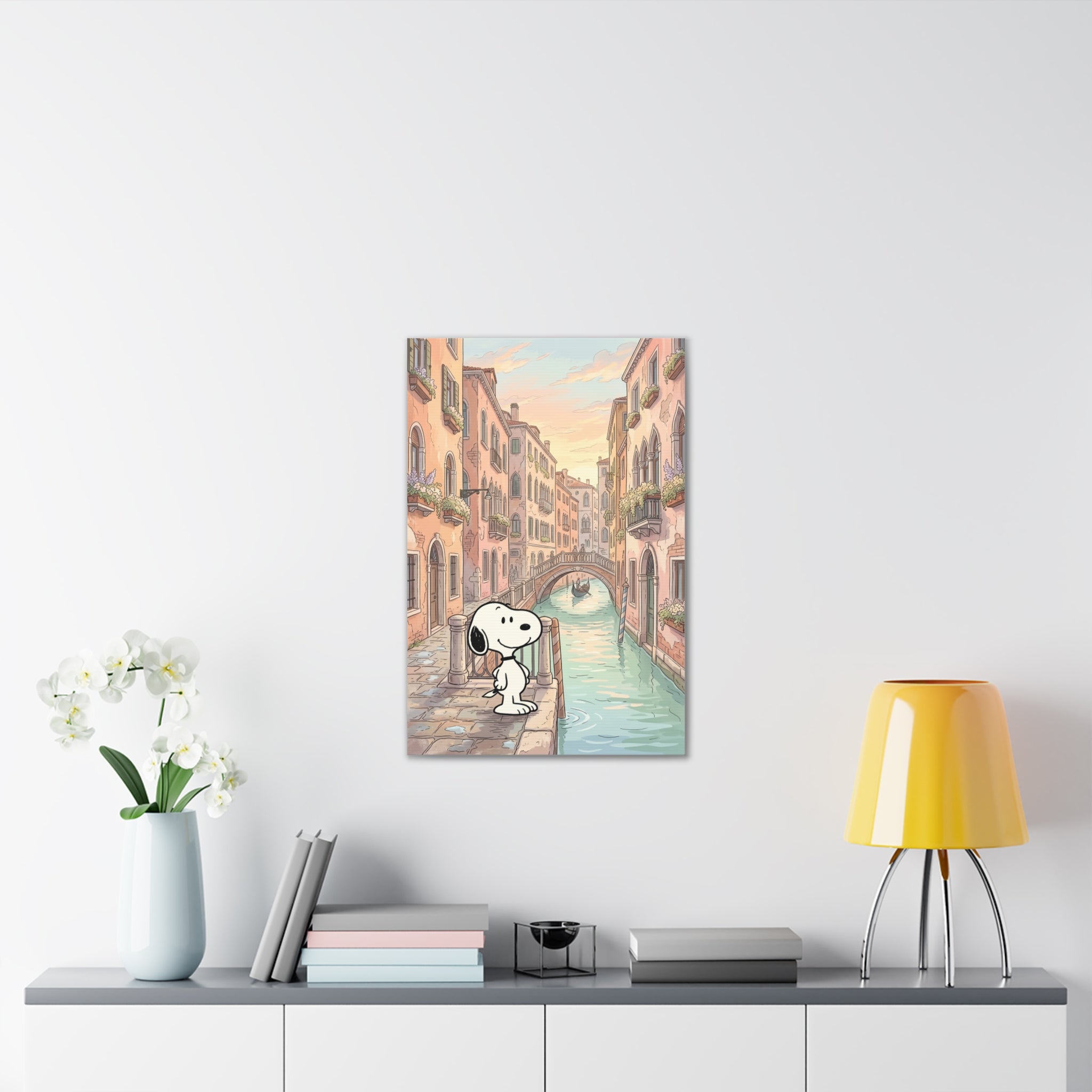 Snoopy in Venice Canvas