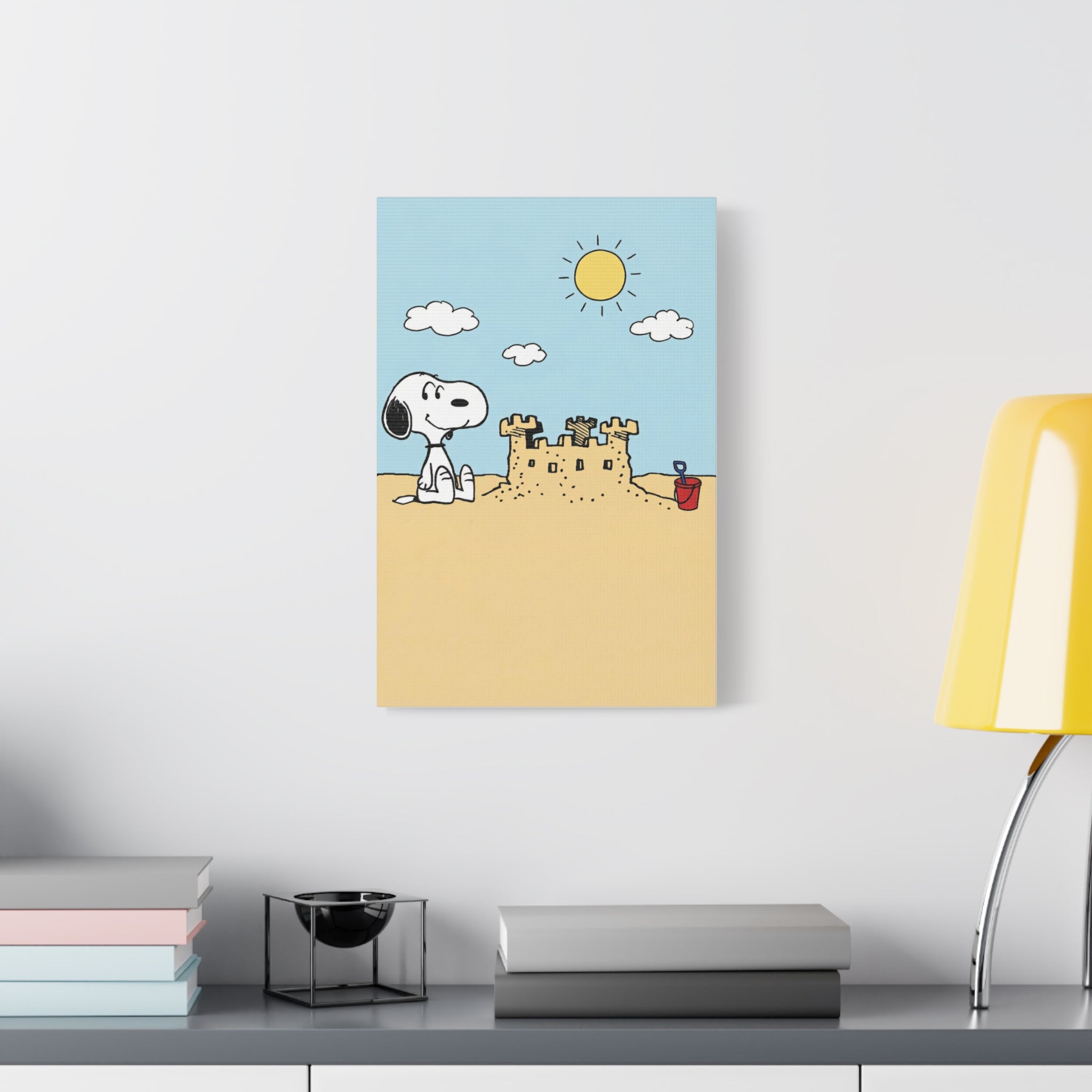 Snoopy Beach Sandcastle Canvas