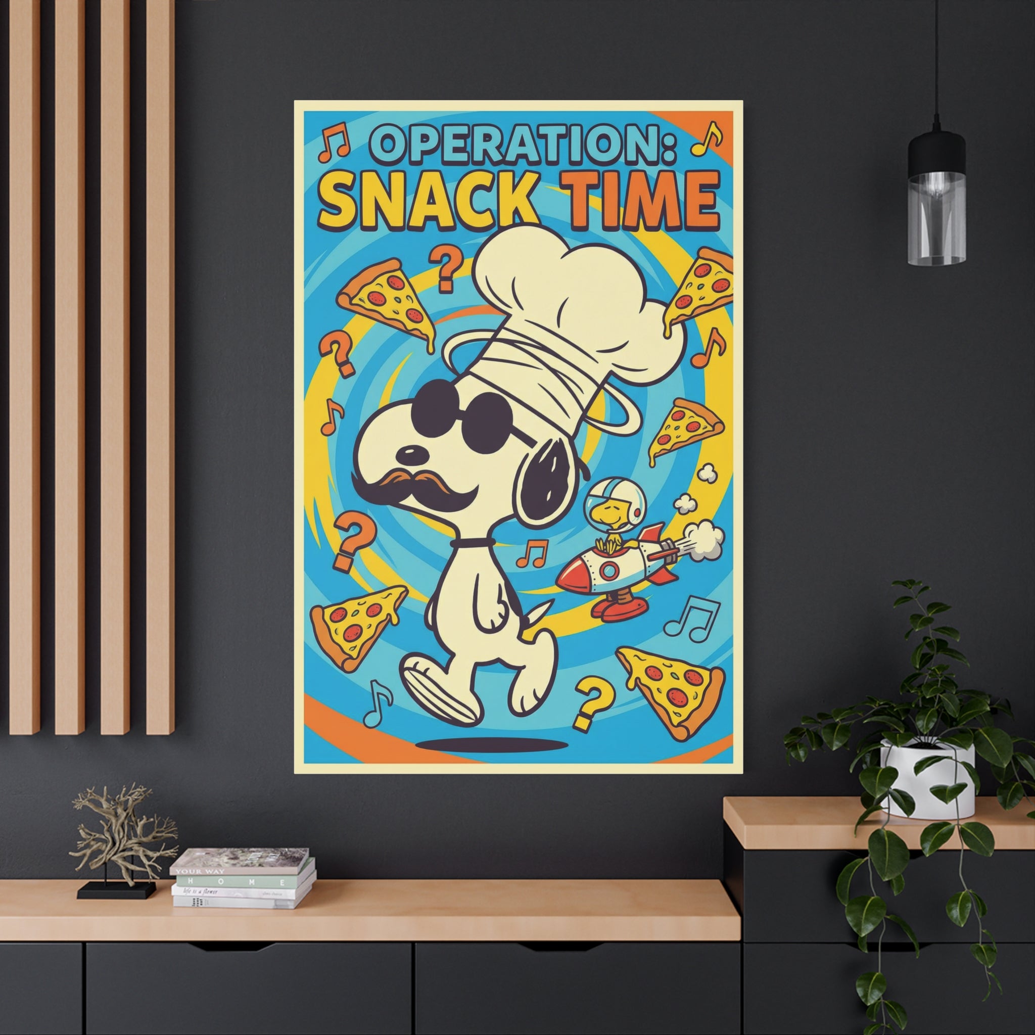 Snack Time Pizza Canvas