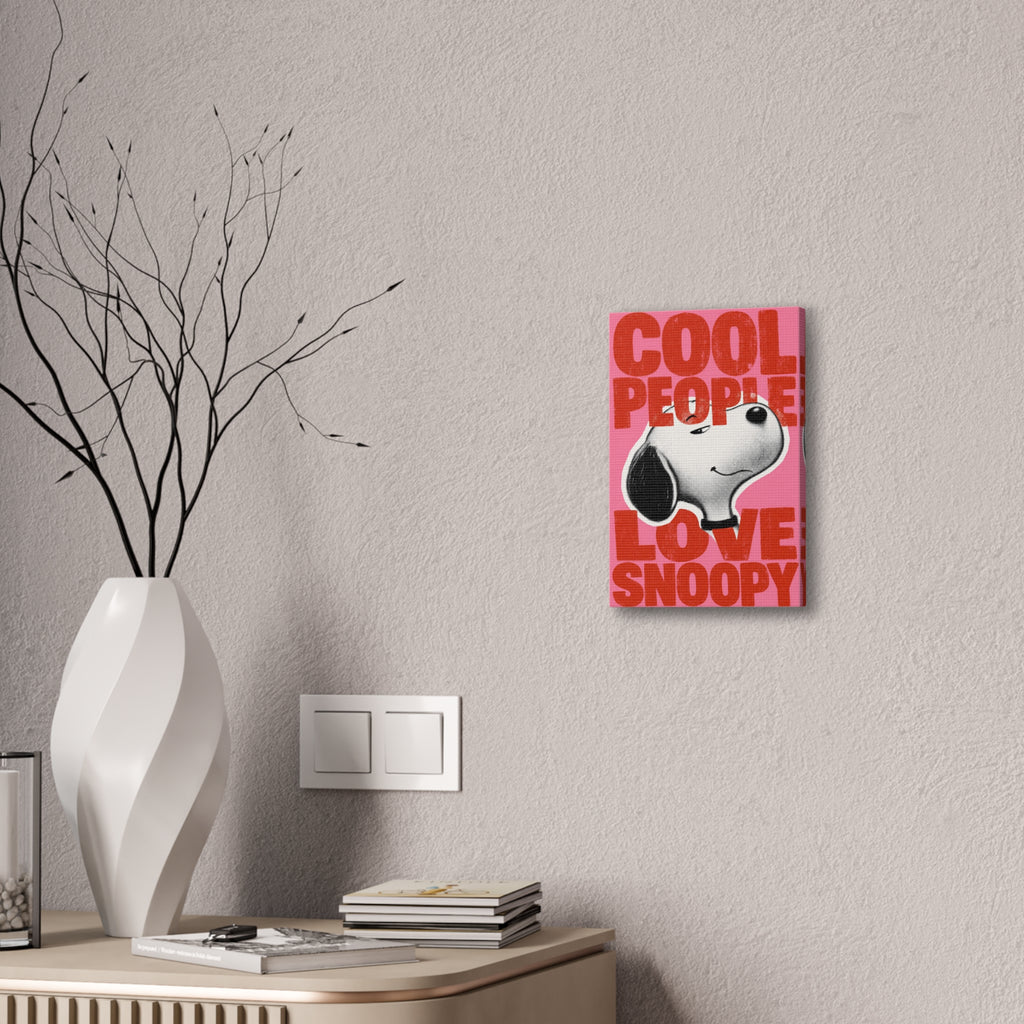 Cool People Love Snoopy Canvas