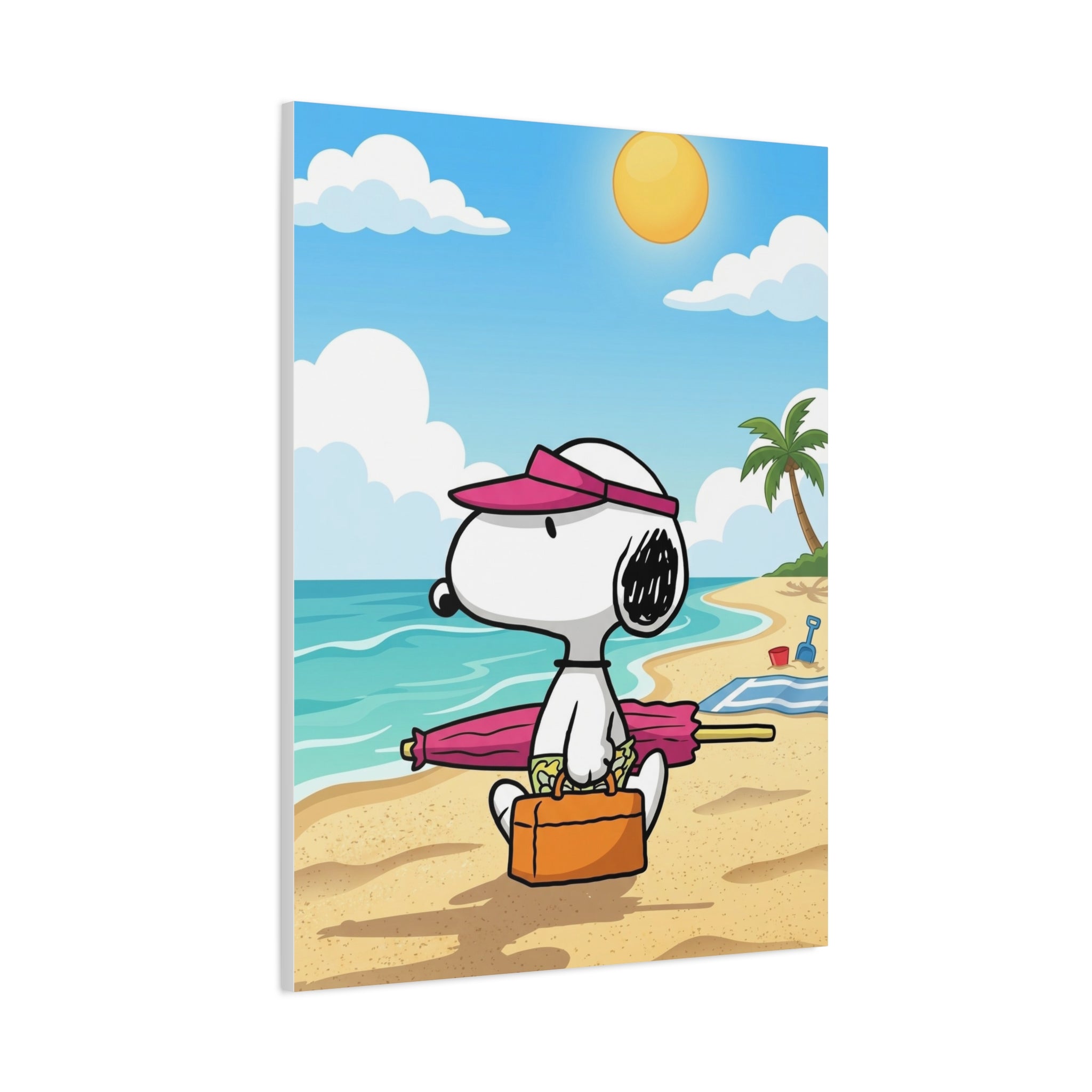 Snoopy Beach Day Canvas