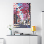 Snoopy Cherry Blossom Street Canvas