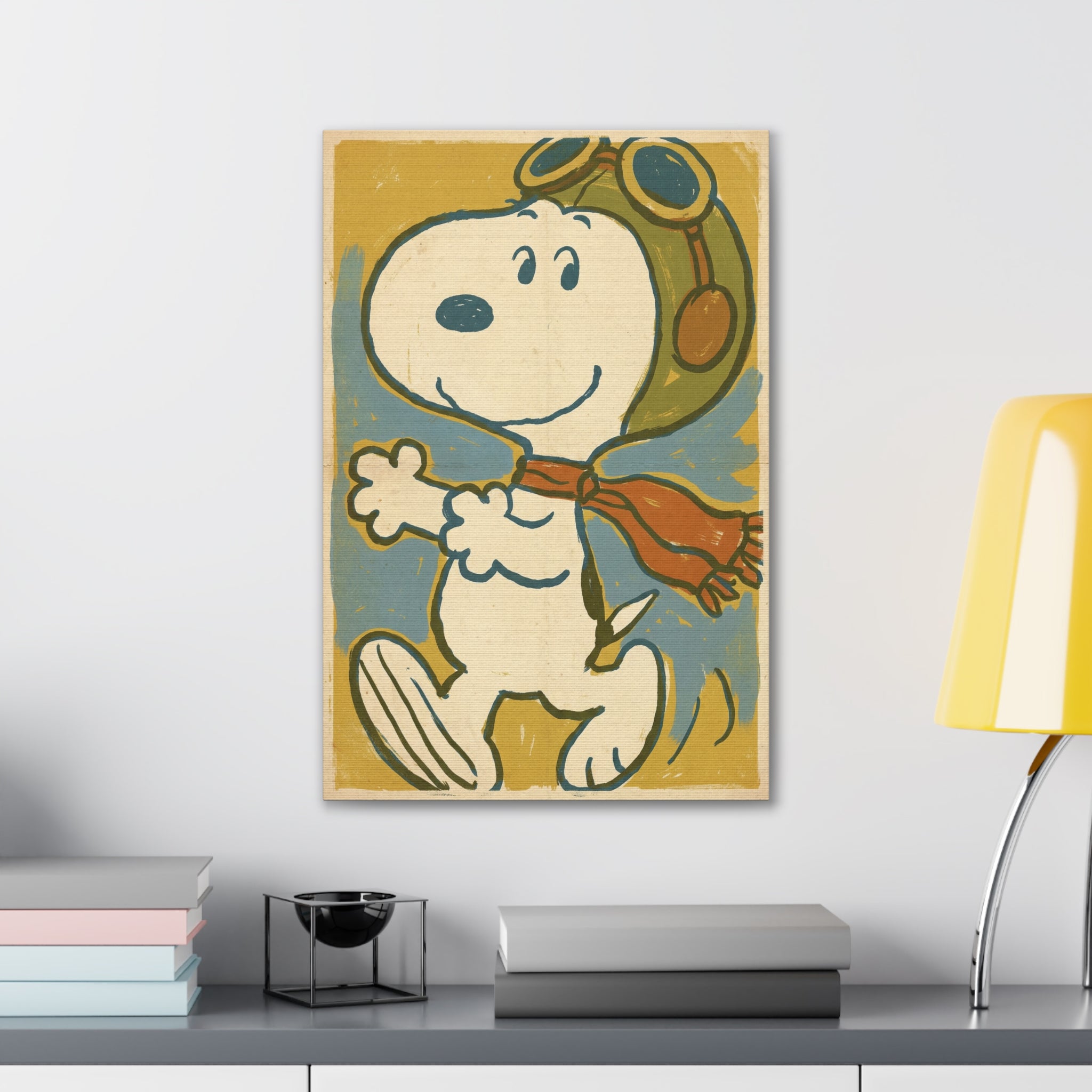 Vintage Snoopy Pilot Canvas
