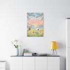 Snoopy Charlie Sunset Canvas