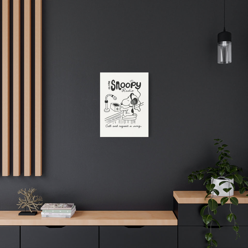 Snoopy Radio Canvas