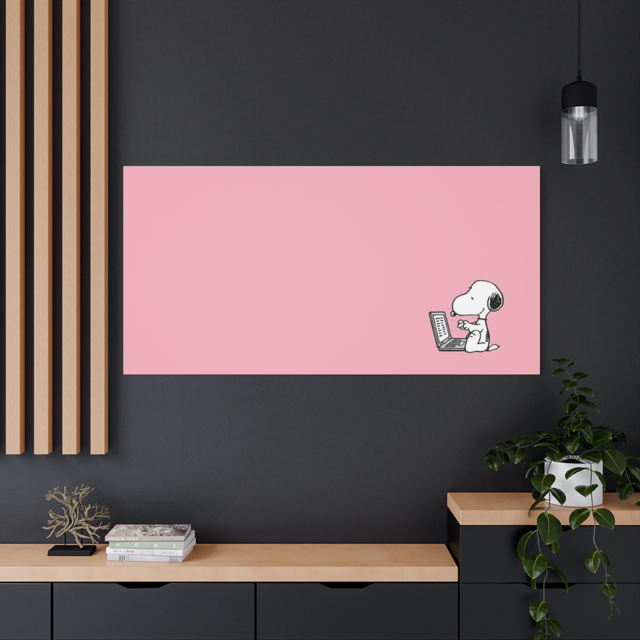 Snoopy on Laptop Canvas