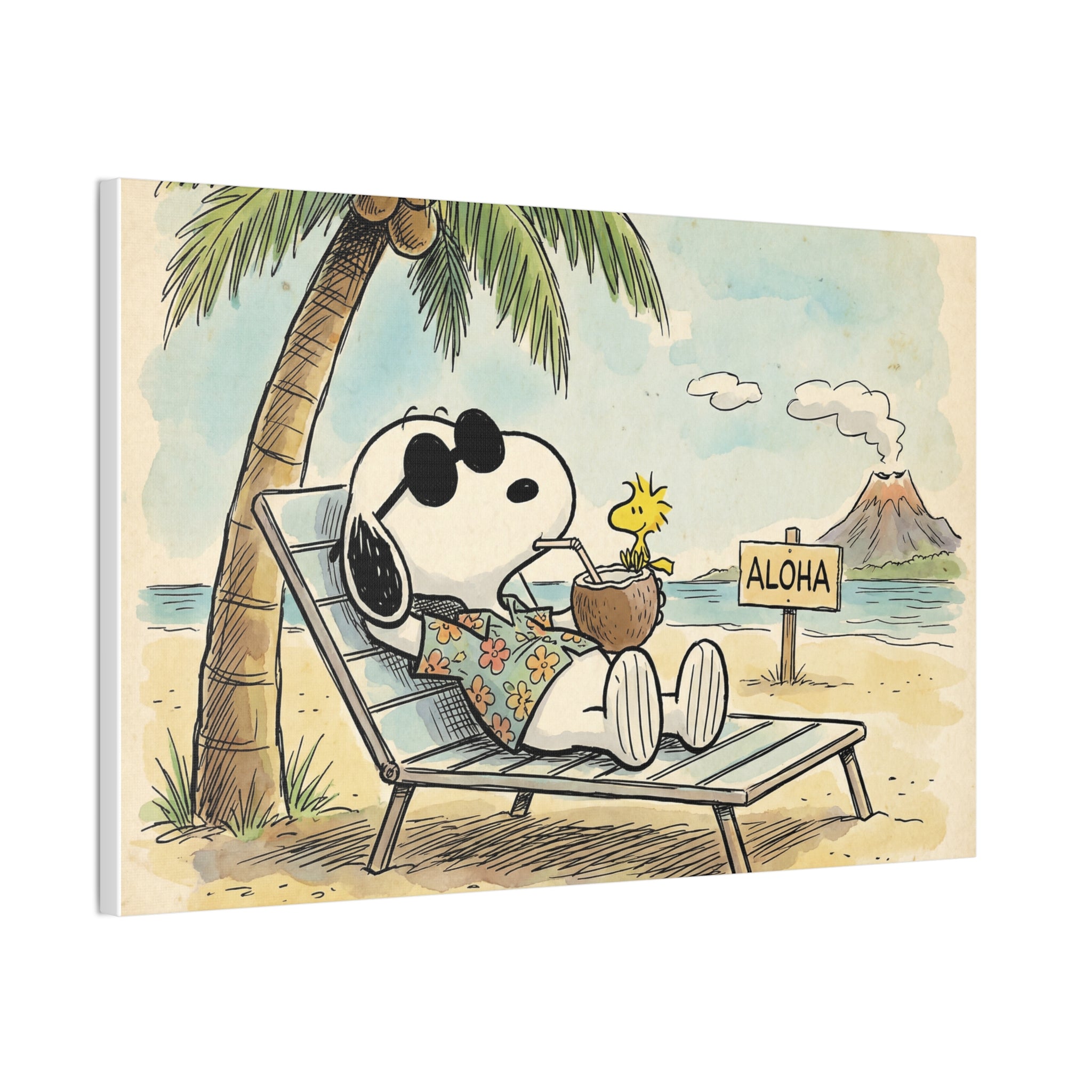Tropical Aloha Beach Canvas