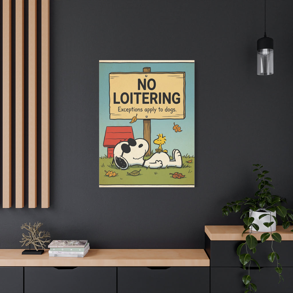 No Loitering Canvas