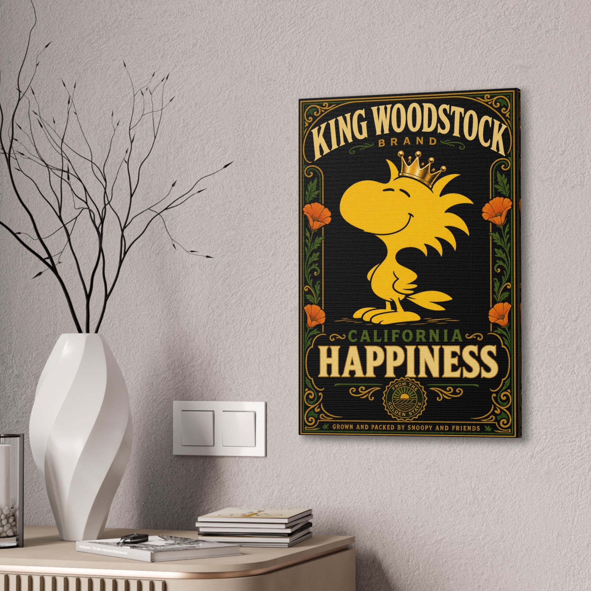 Woodstock California Happiness Canvas