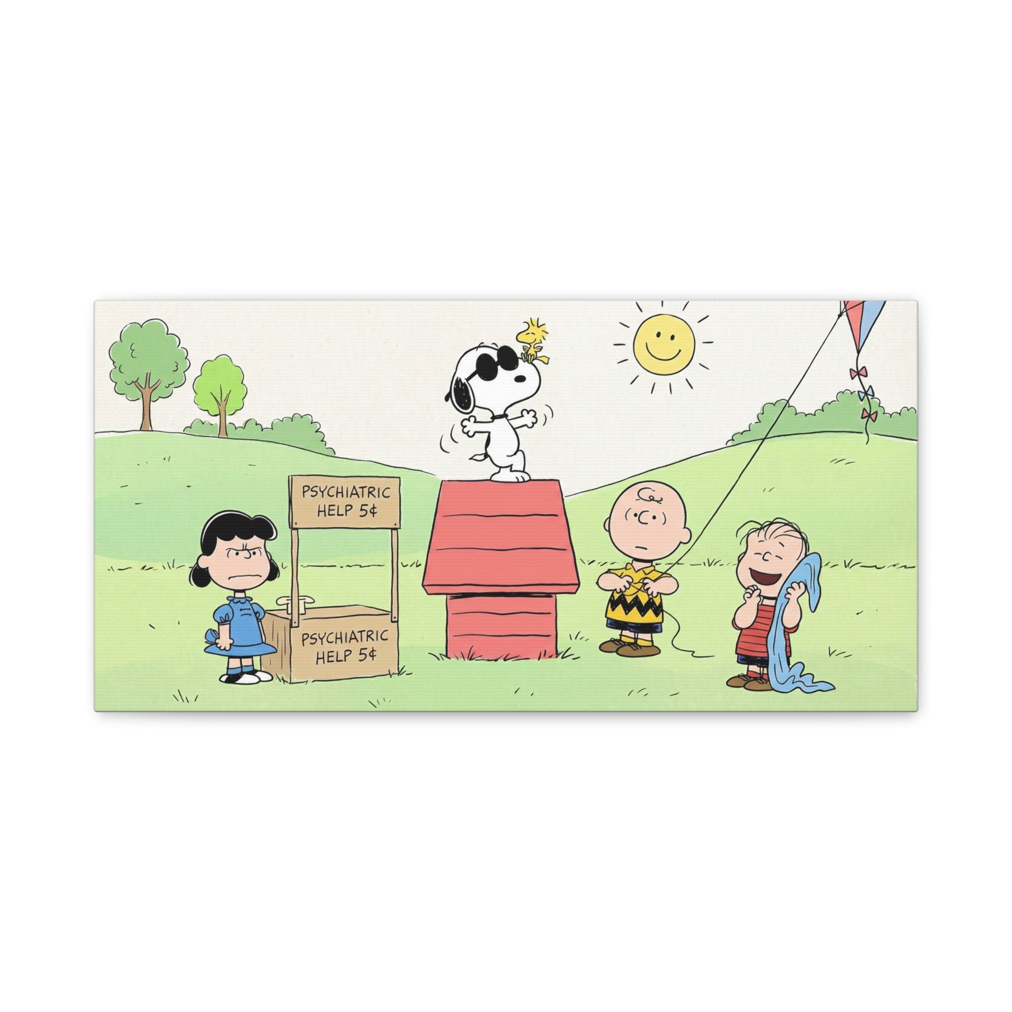 Woodstock Cartoon Scene Canvas