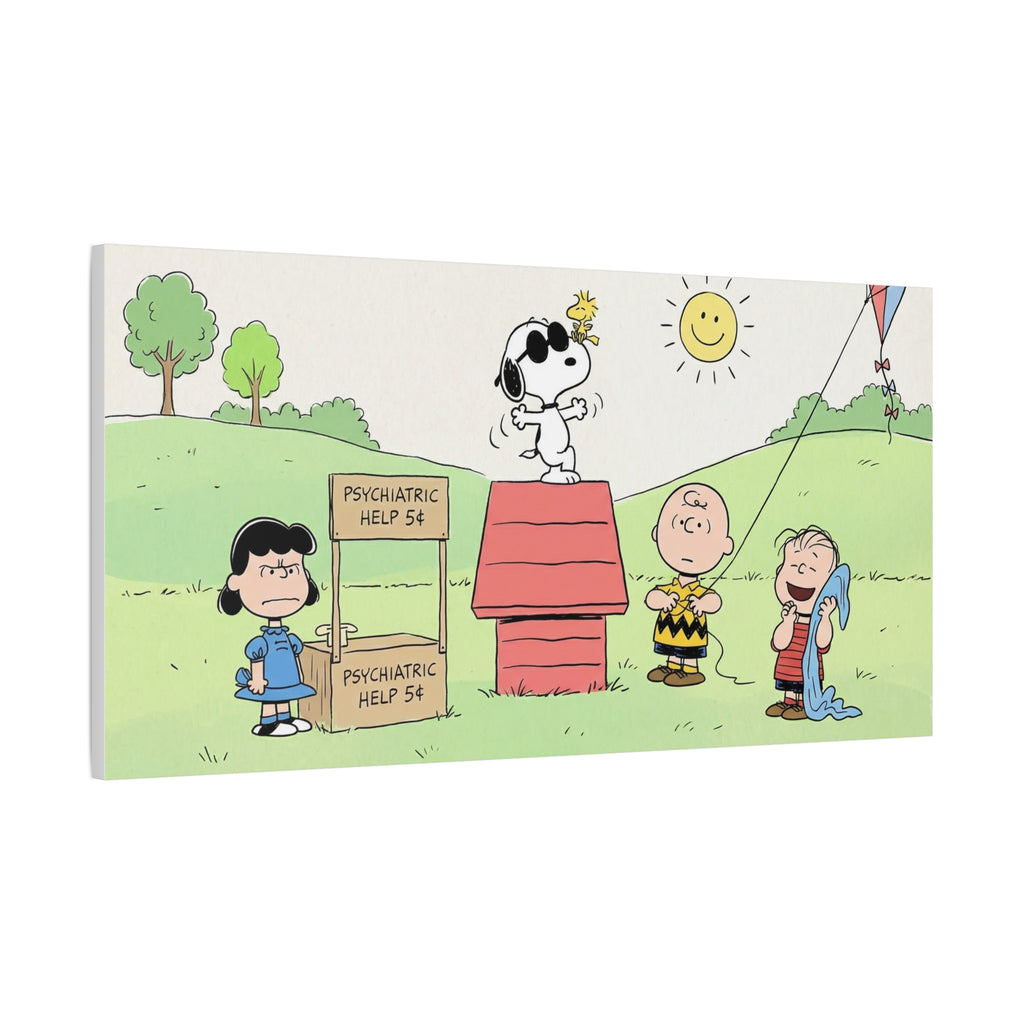 Woodstock Cartoon Scene Canvas