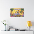 Summer Surf Scene Canvas