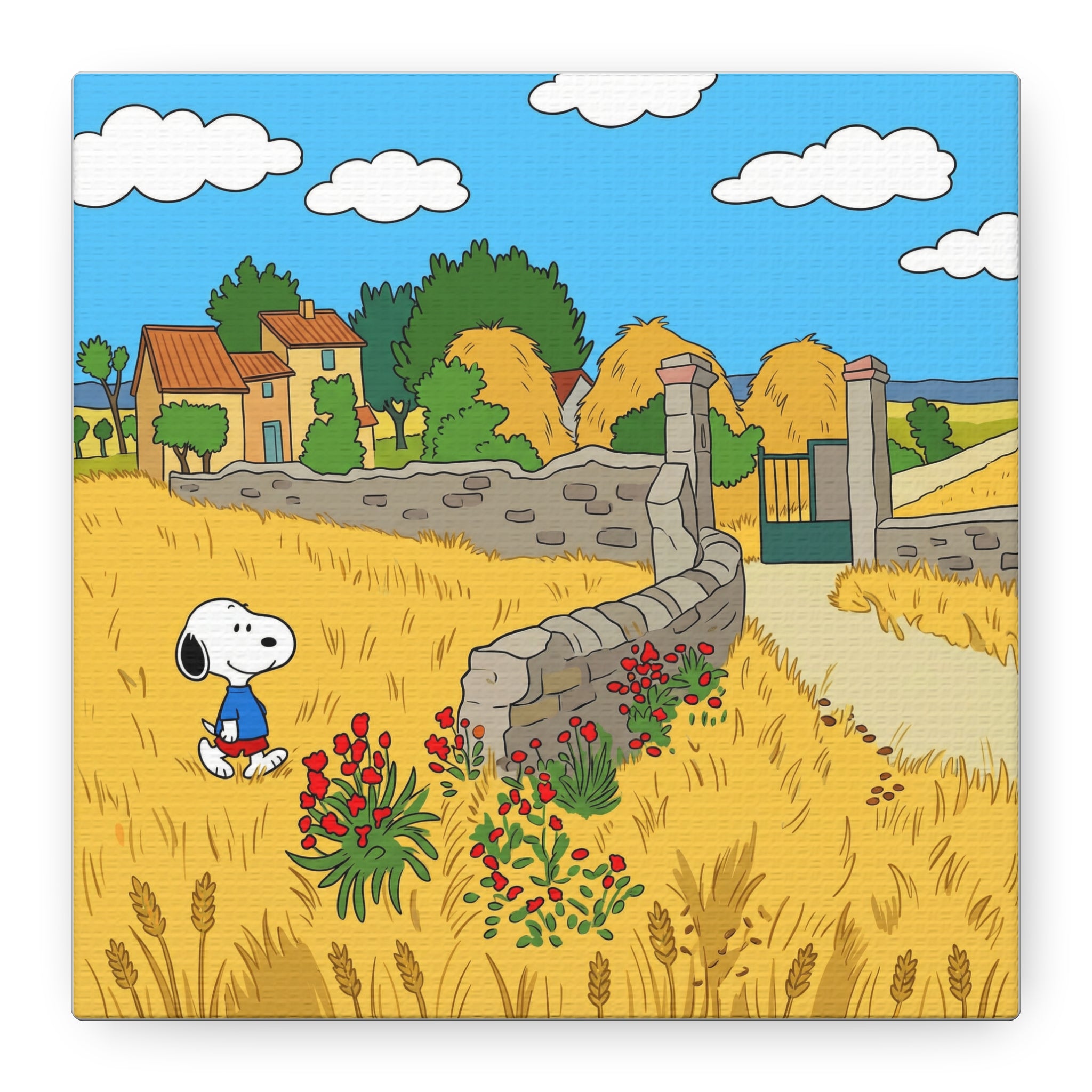 Snoopy Wheat Field Canvas
