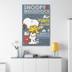 Snoopy Woodstock Poster Canvas