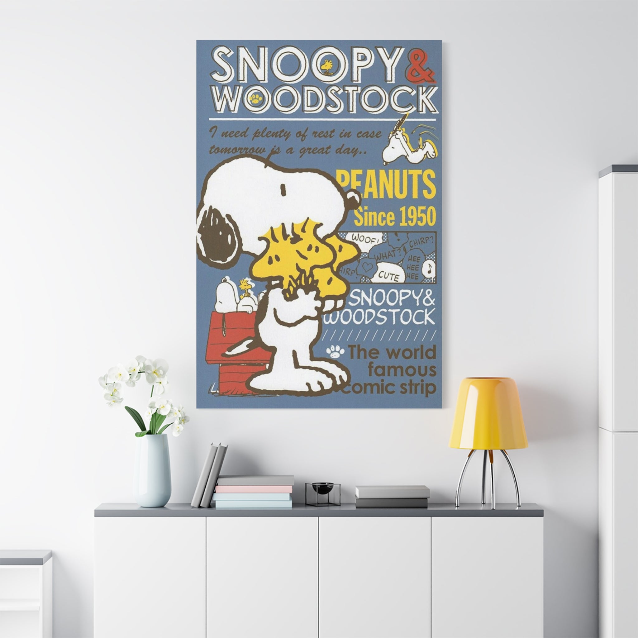 Snoopy Woodstock Poster Canvas