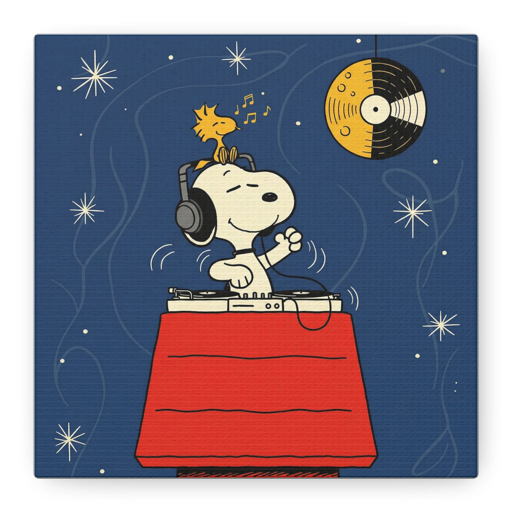 Snoopy DJ Doghouse Canvas