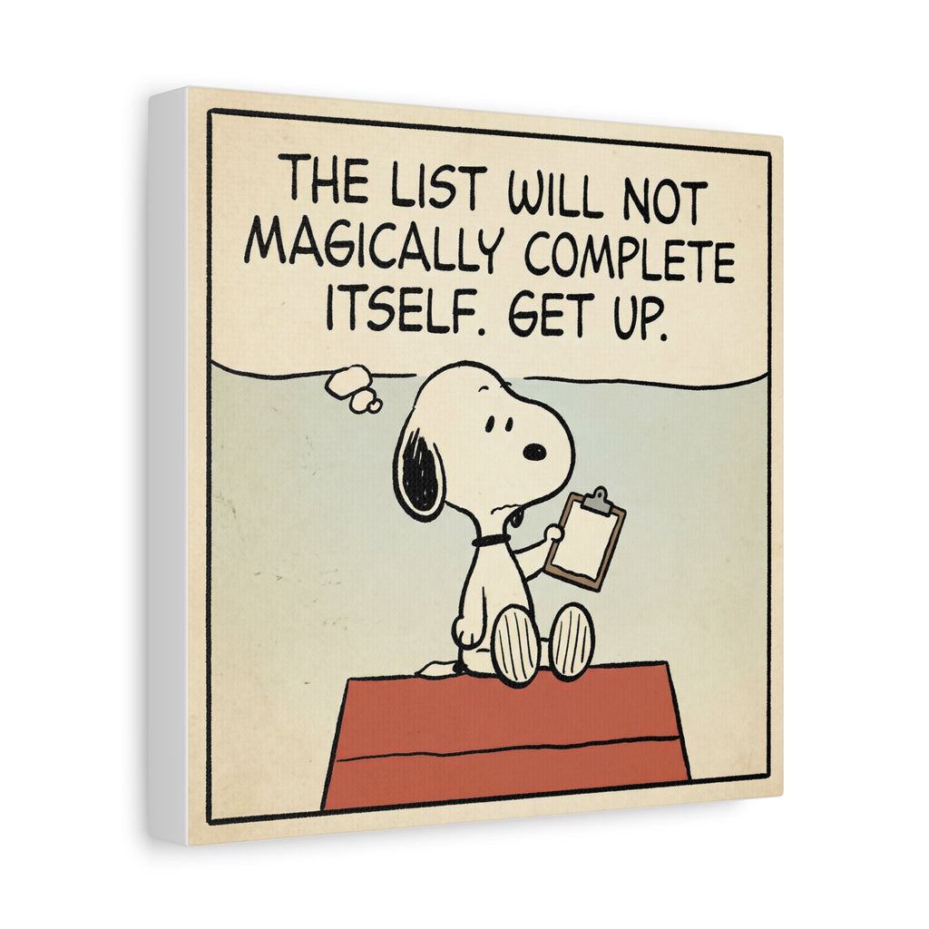 Snoopy Checklist Canvas