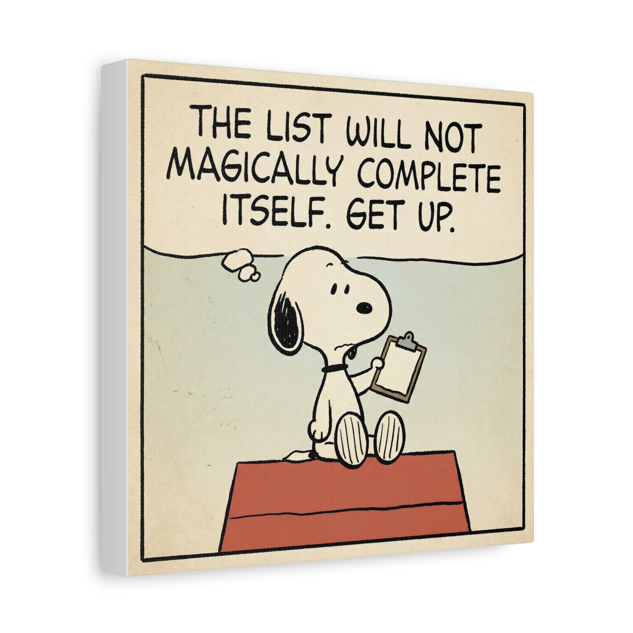 Snoopy Checklist Canvas