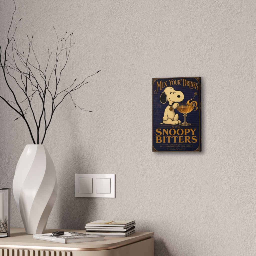 Snoopy Bitters Cocktail Canvas