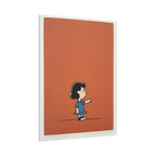 Girl Pointing Illustration Canvas