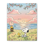 Snoopy Charlie Sunset Canvas