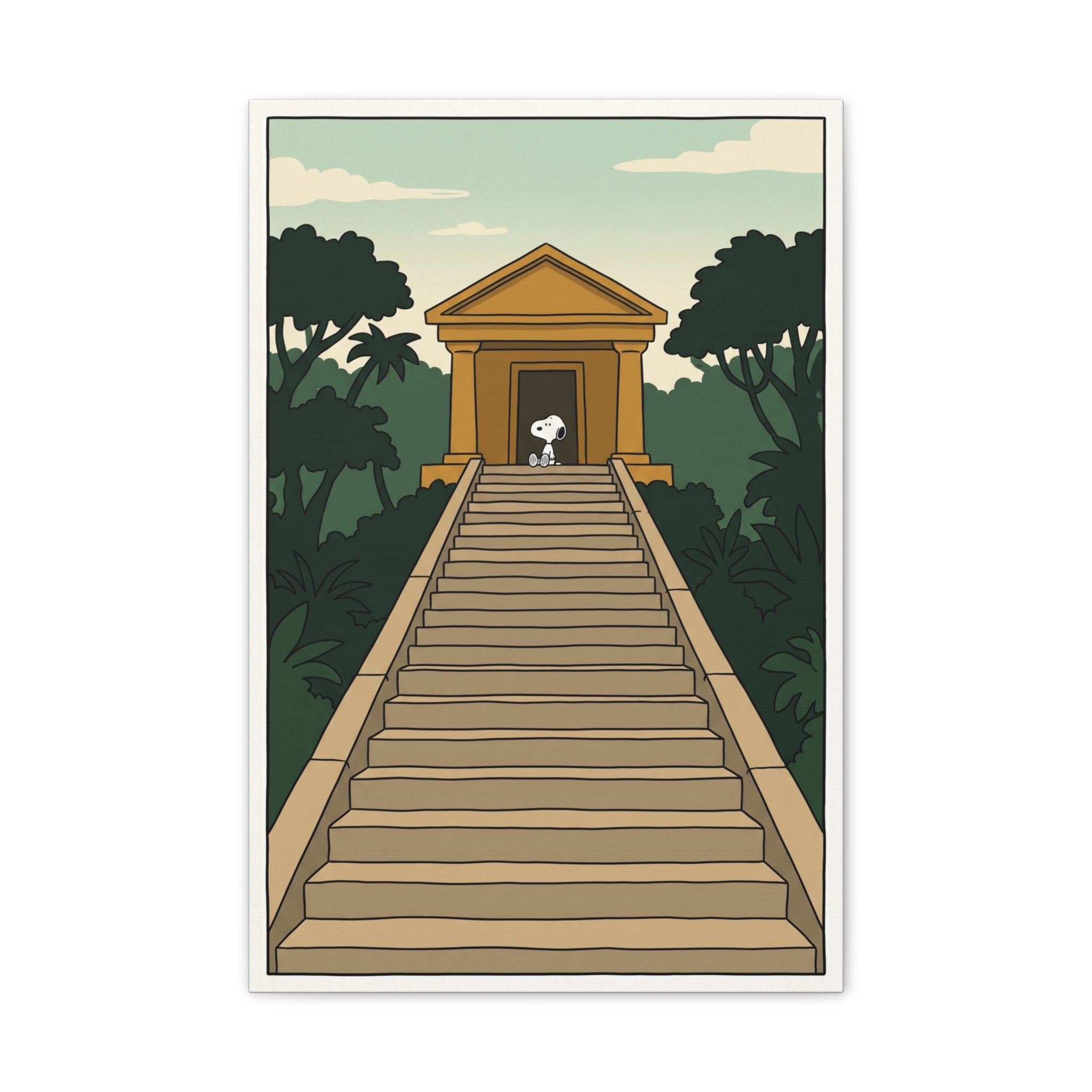 Temple Staircase Canvas