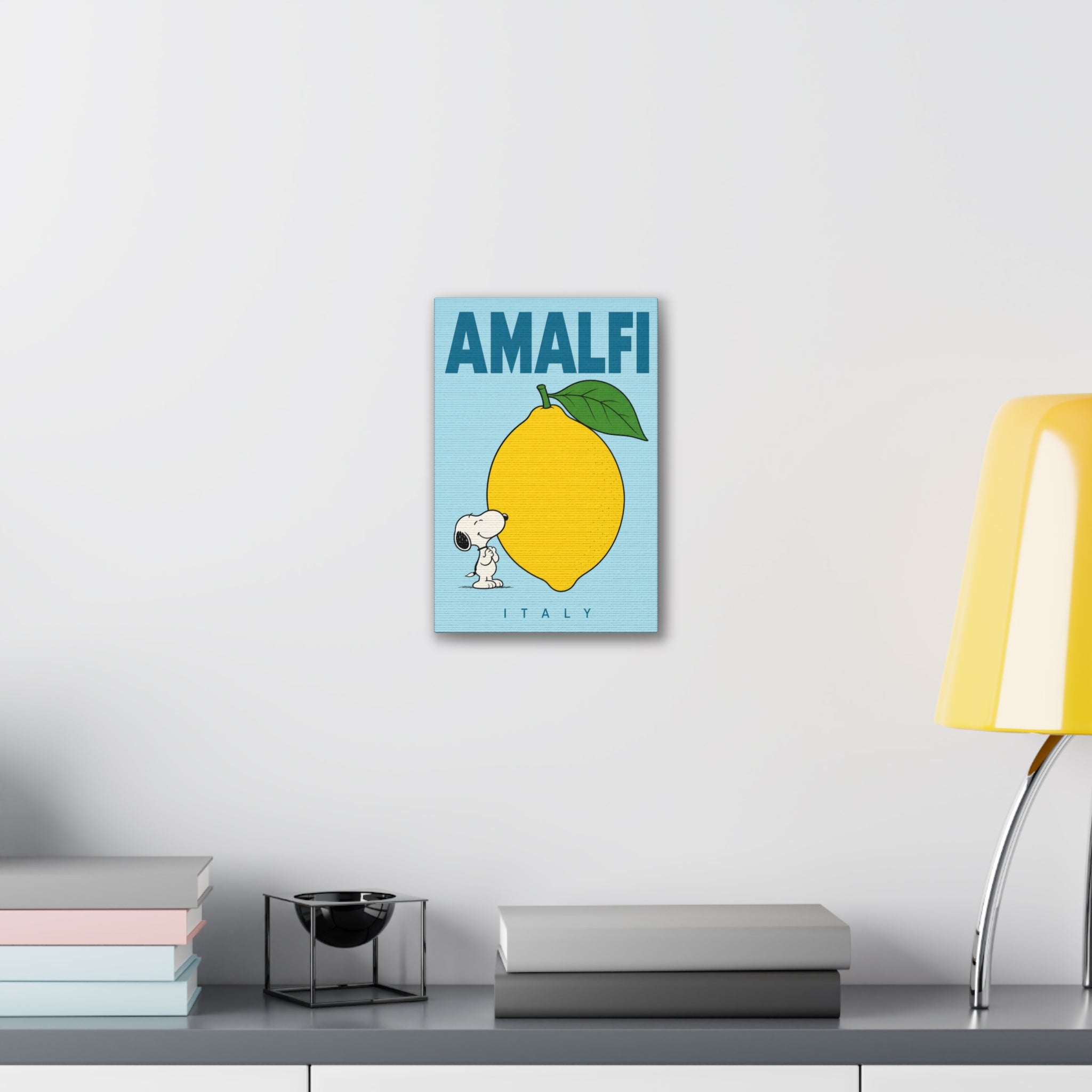 Amalfi Lemon Snoopy Italy Canvas