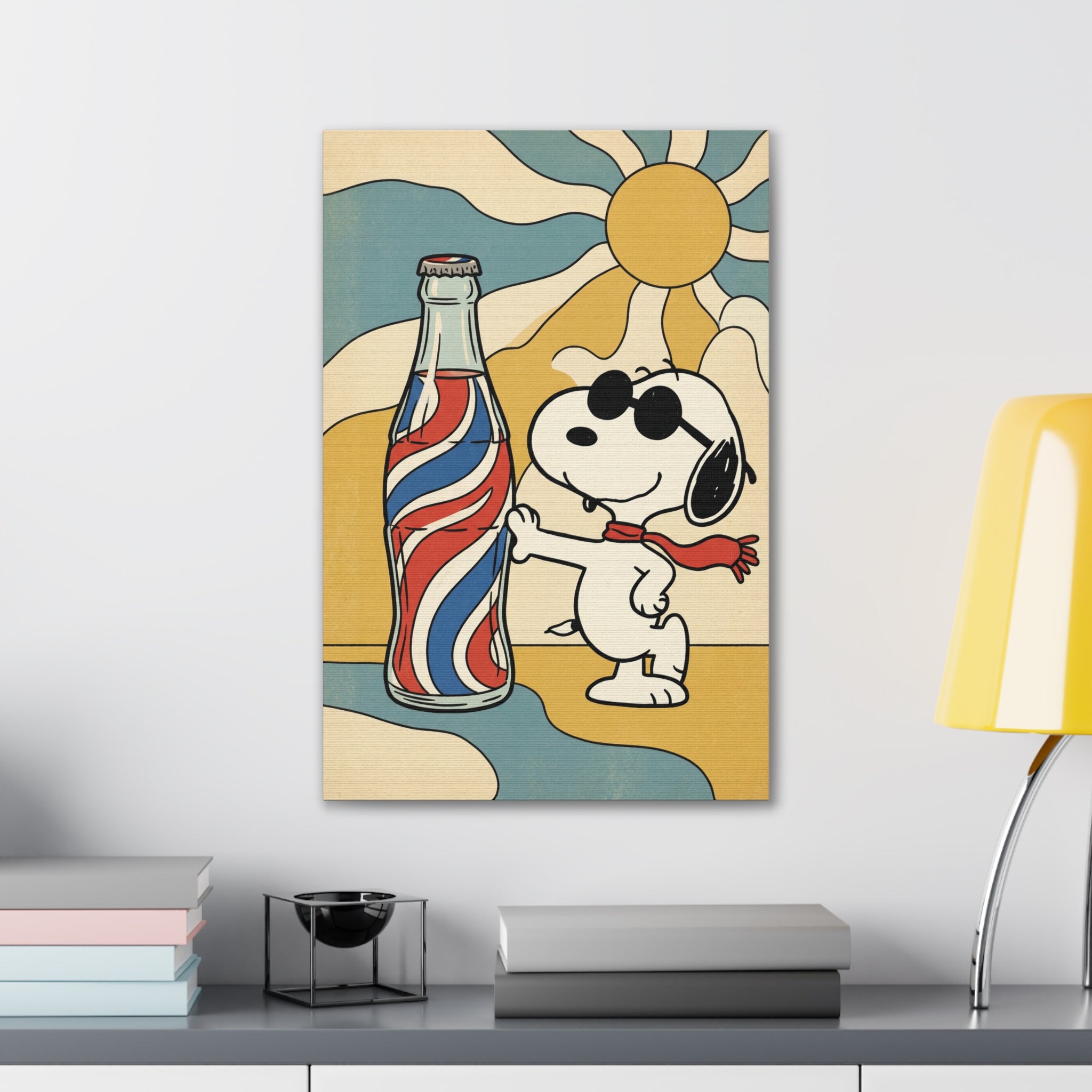 Retro Snoopy Soda Bottle Canvas