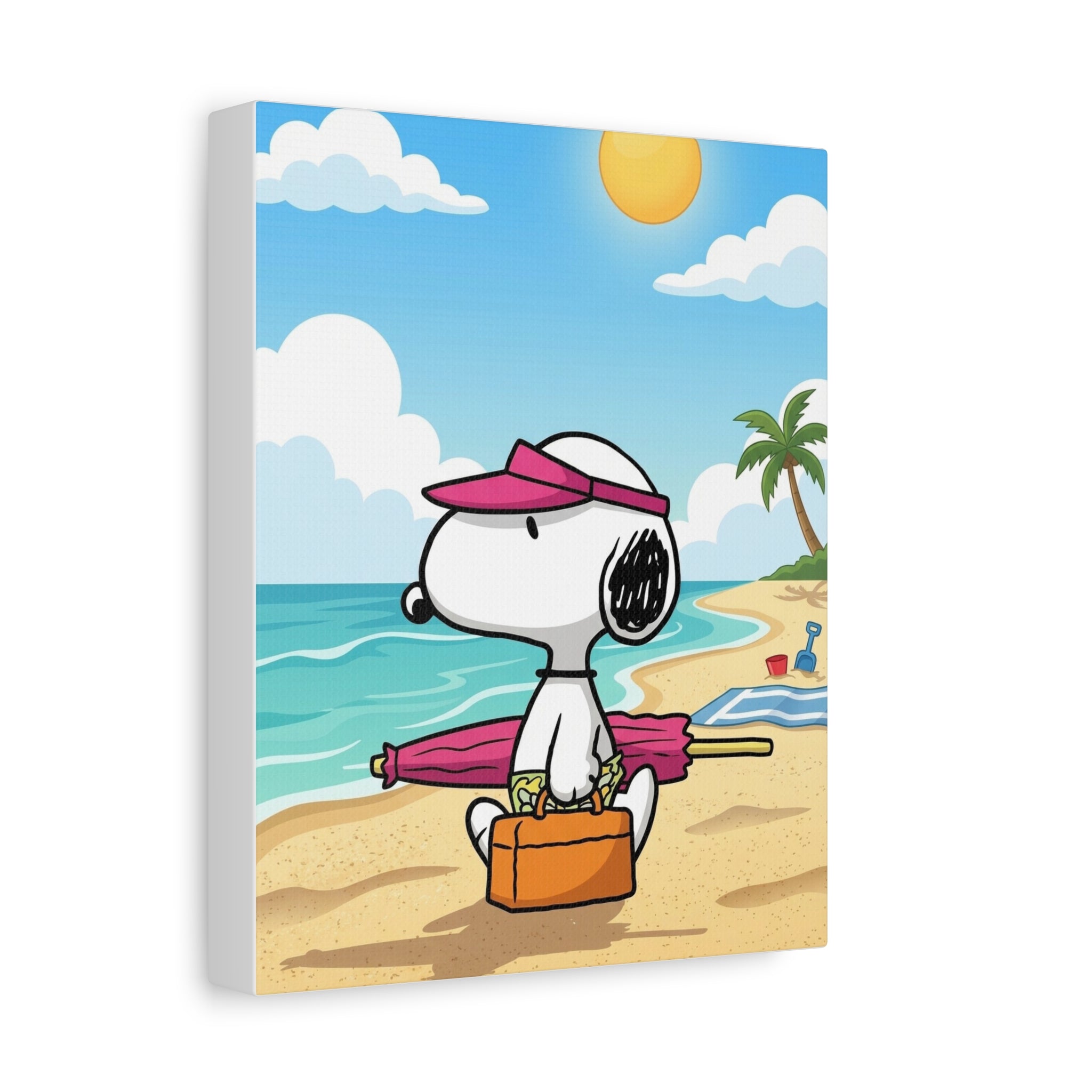 Snoopy Beach Day Canvas