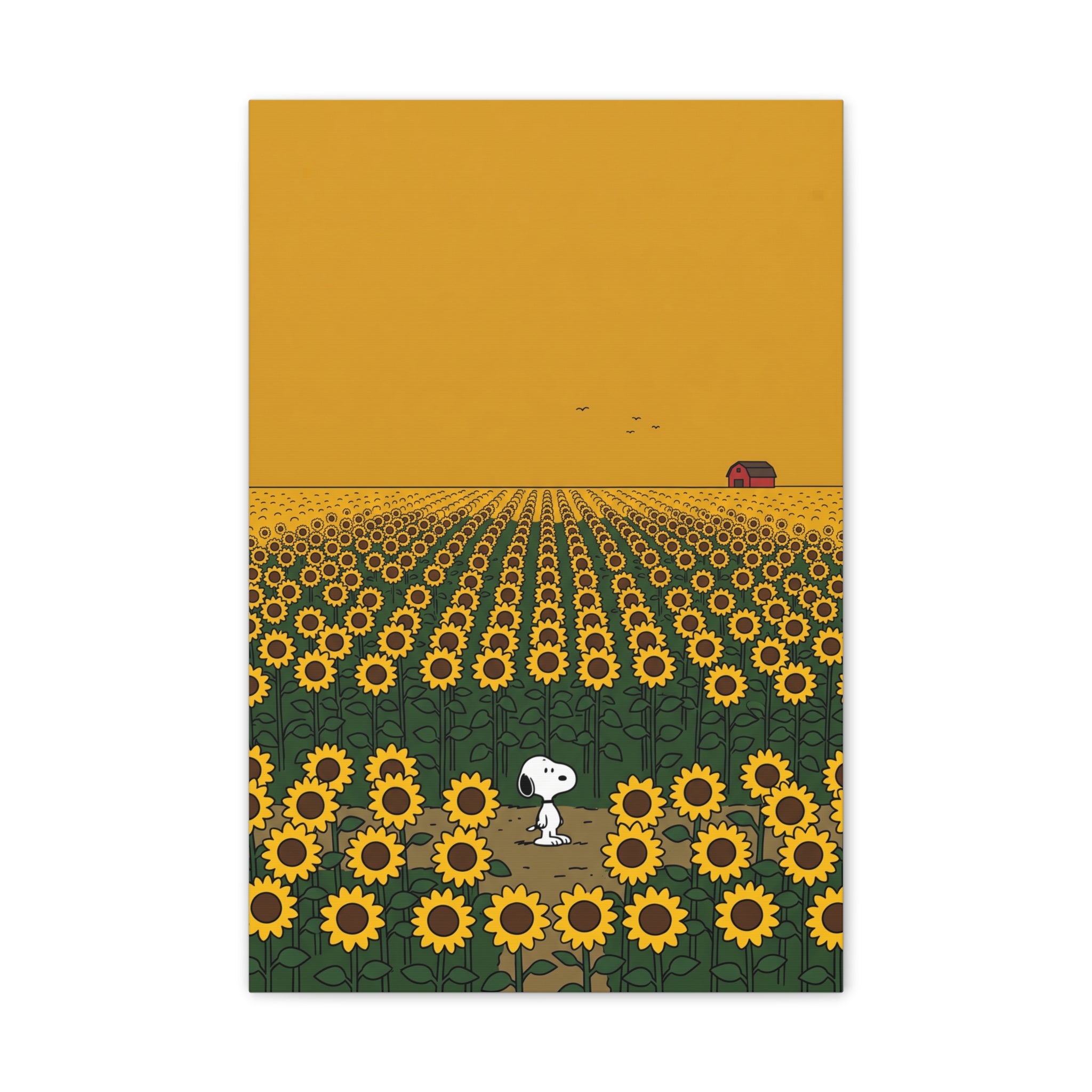 Snoopy in Sunflower Field Canvas