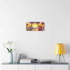 Snoopy Beach Sunset Canvas Poster