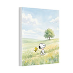 Snoopy and Woodstock Meadow Canvas