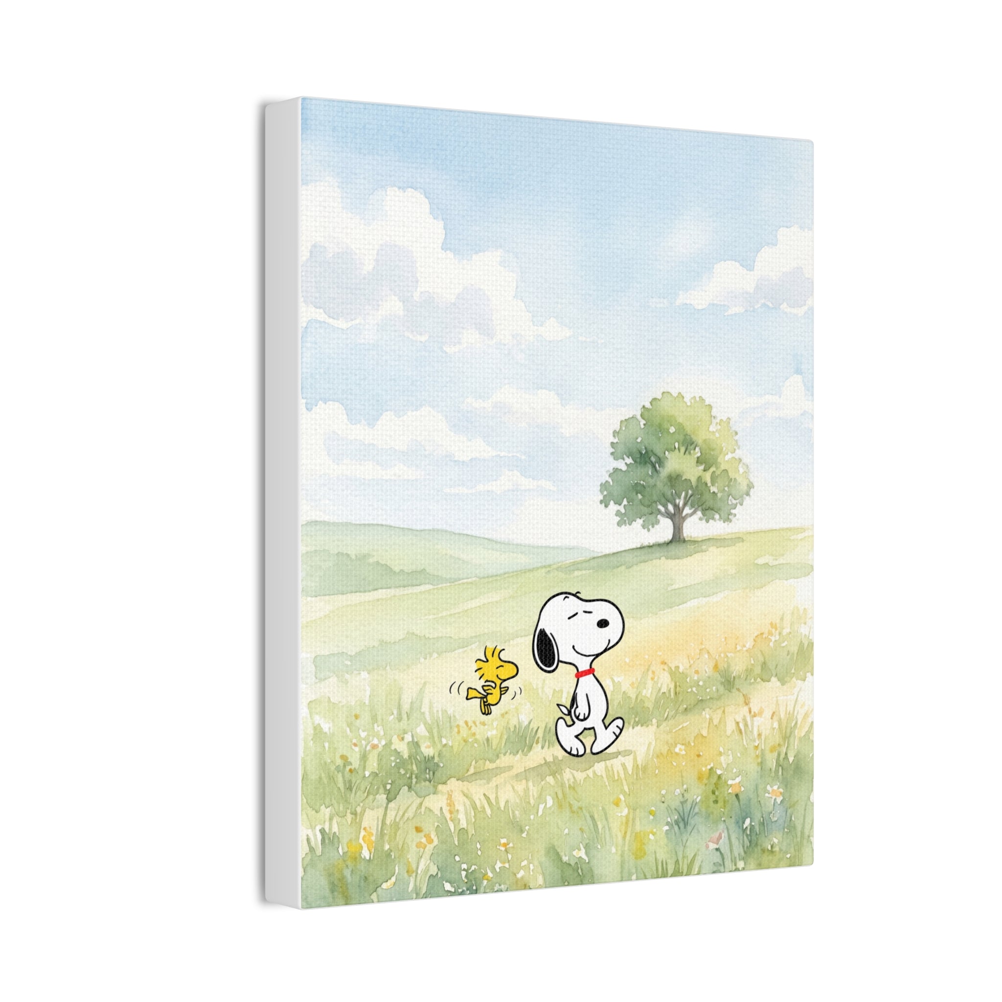 Snoopy and Woodstock Meadow Canvas
