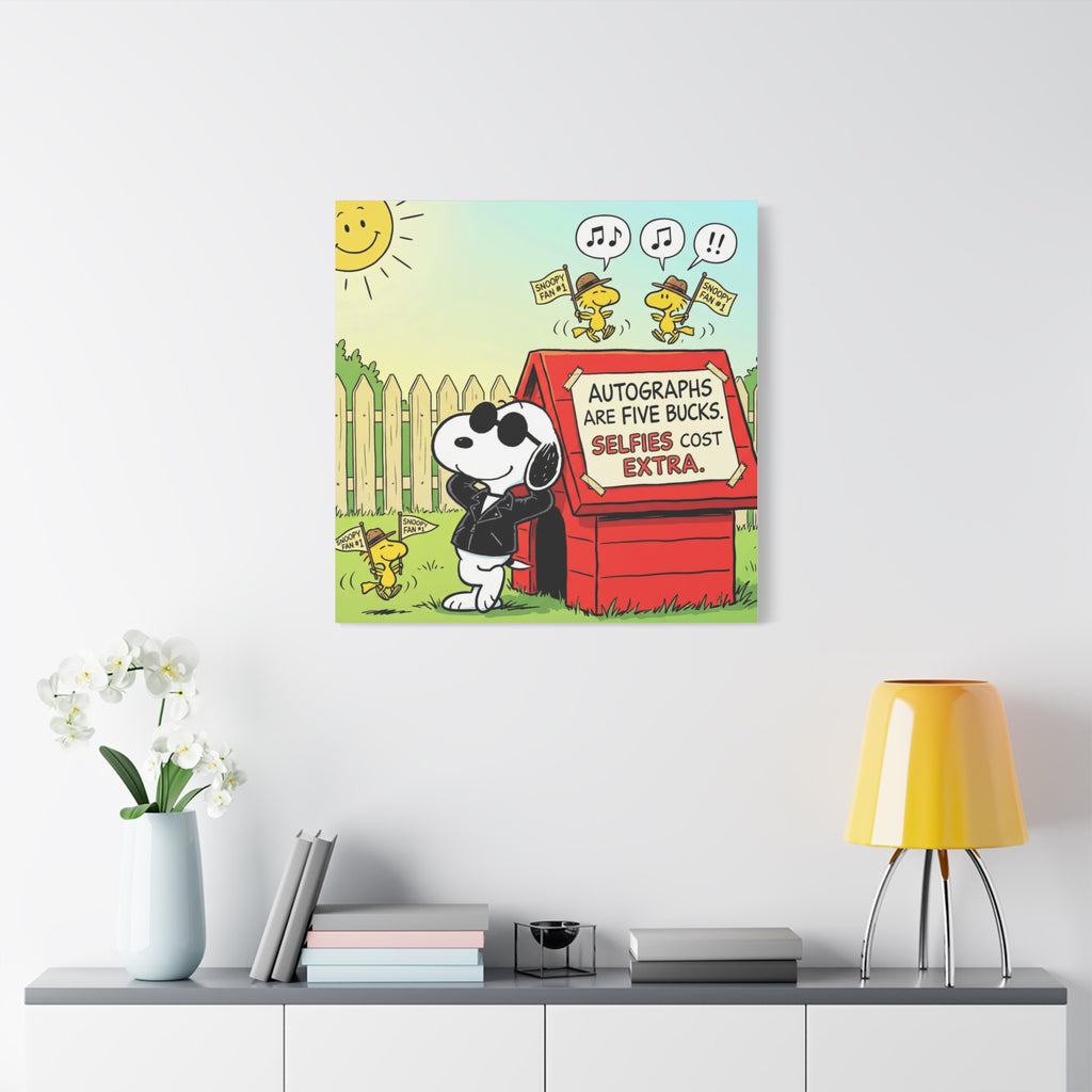 Snoopy Selfies Canvas