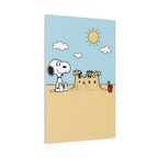 Snoopy Beach Sandcastle Canvas