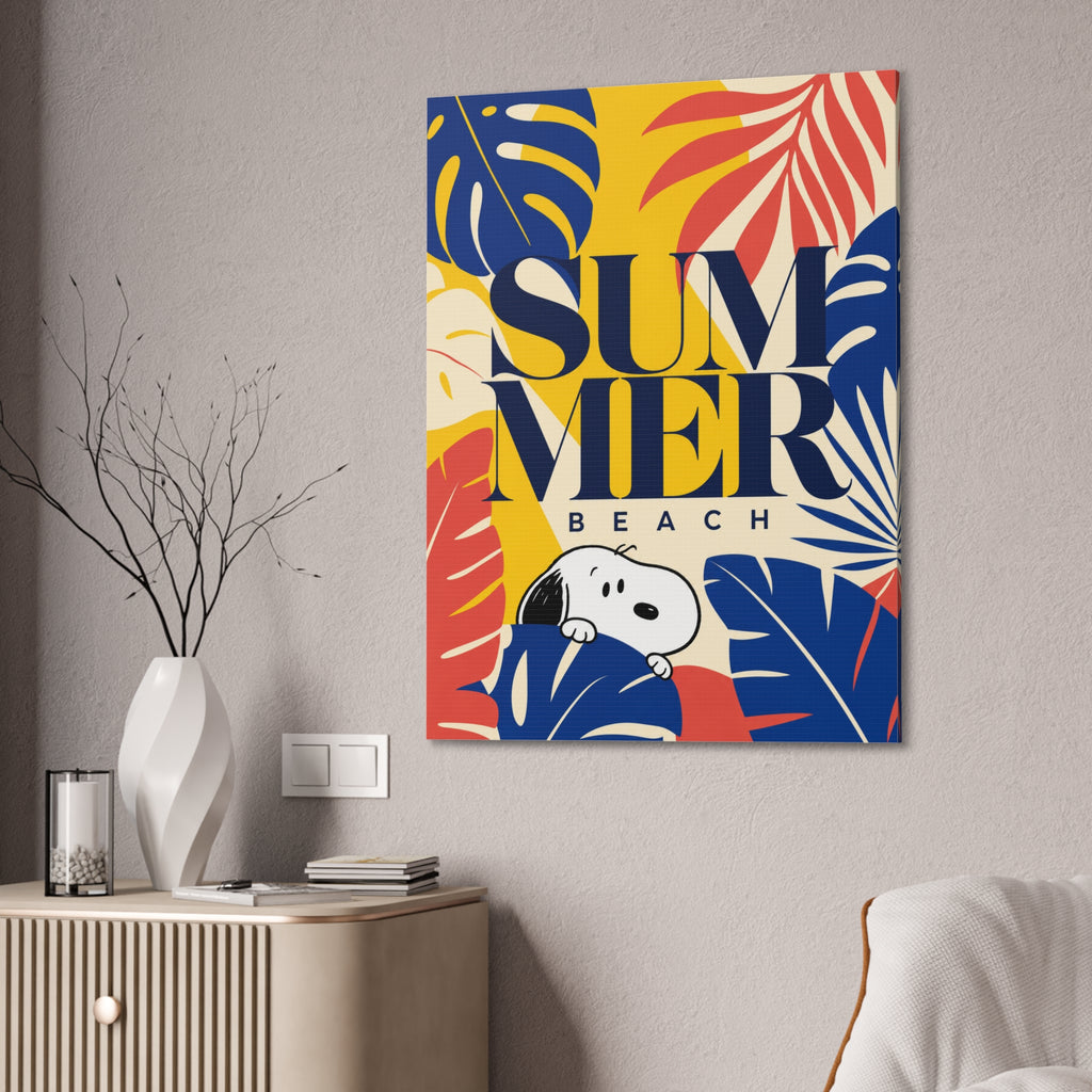 Snoopy Summer Beach Canvas