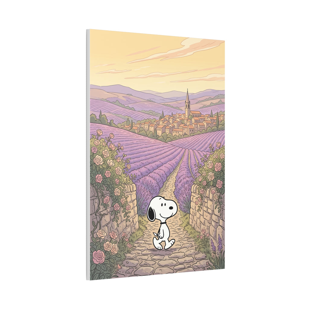 Snoopy in Lavender Fields Canvas