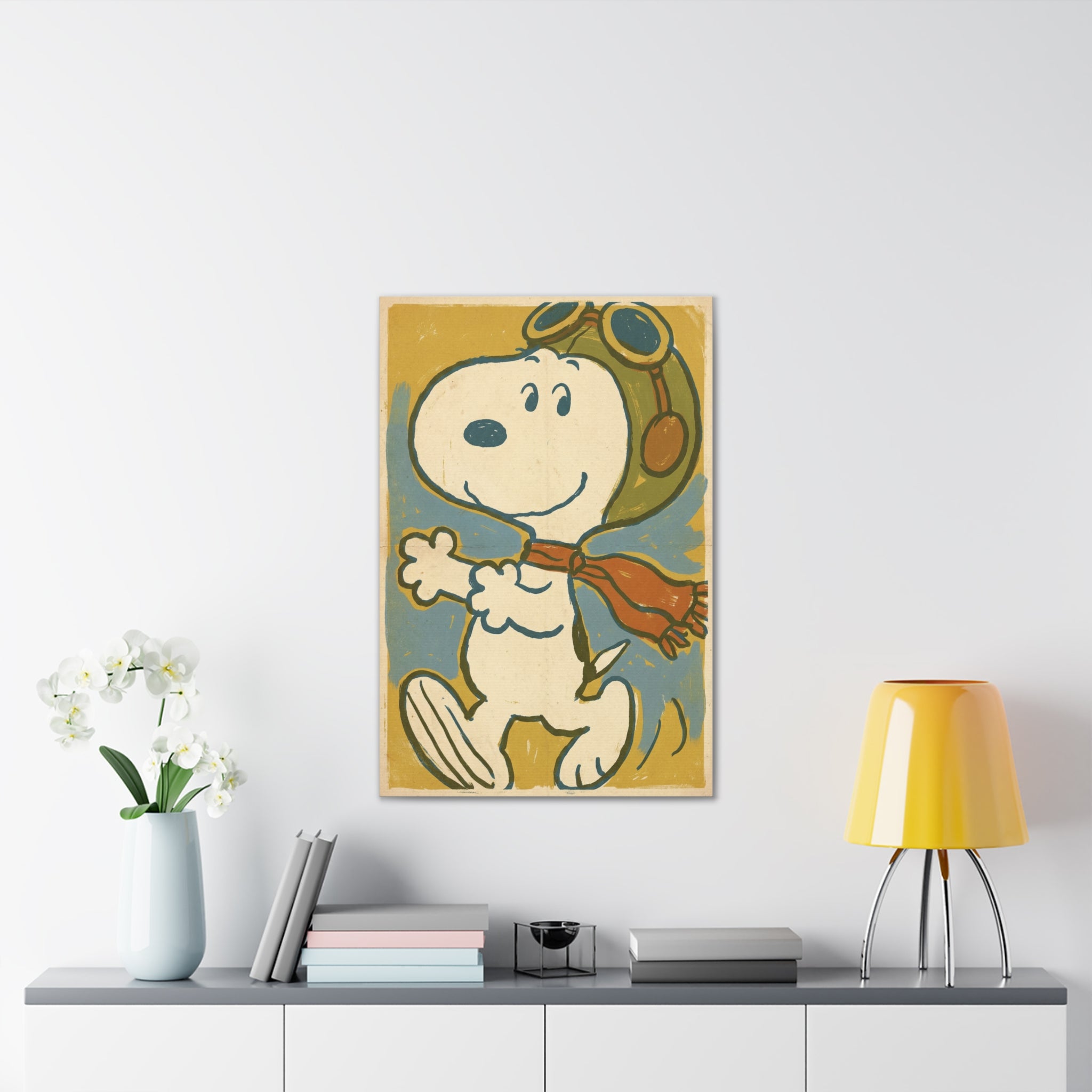 Vintage Snoopy Pilot Canvas