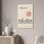 Miami Skyline Sun Canvas