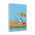 Fishing By Pier Canvas