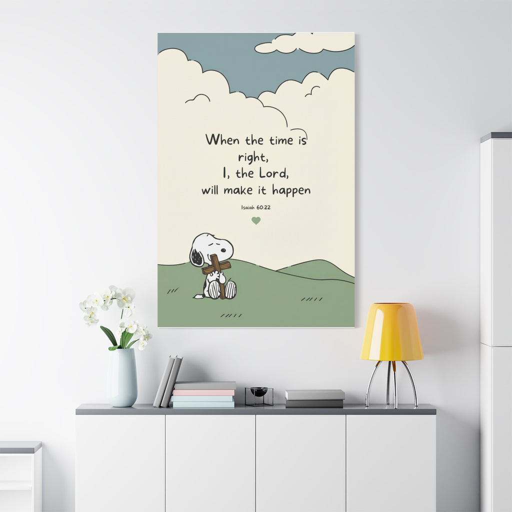 Isaiah 60:22 Snoopy Canvas