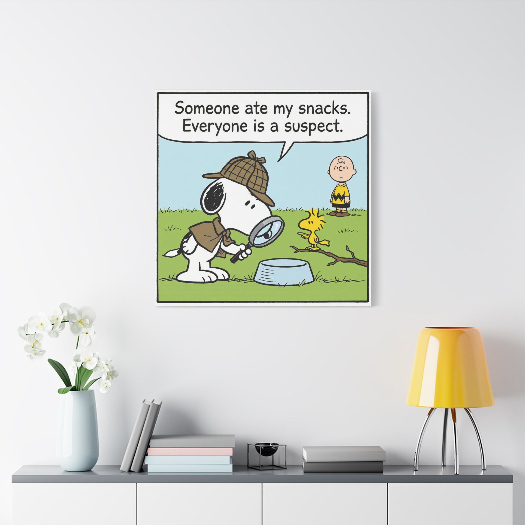 Snoopy Snack Detective Canvas