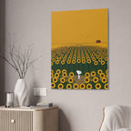 Snoopy in Sunflower Field Canvas