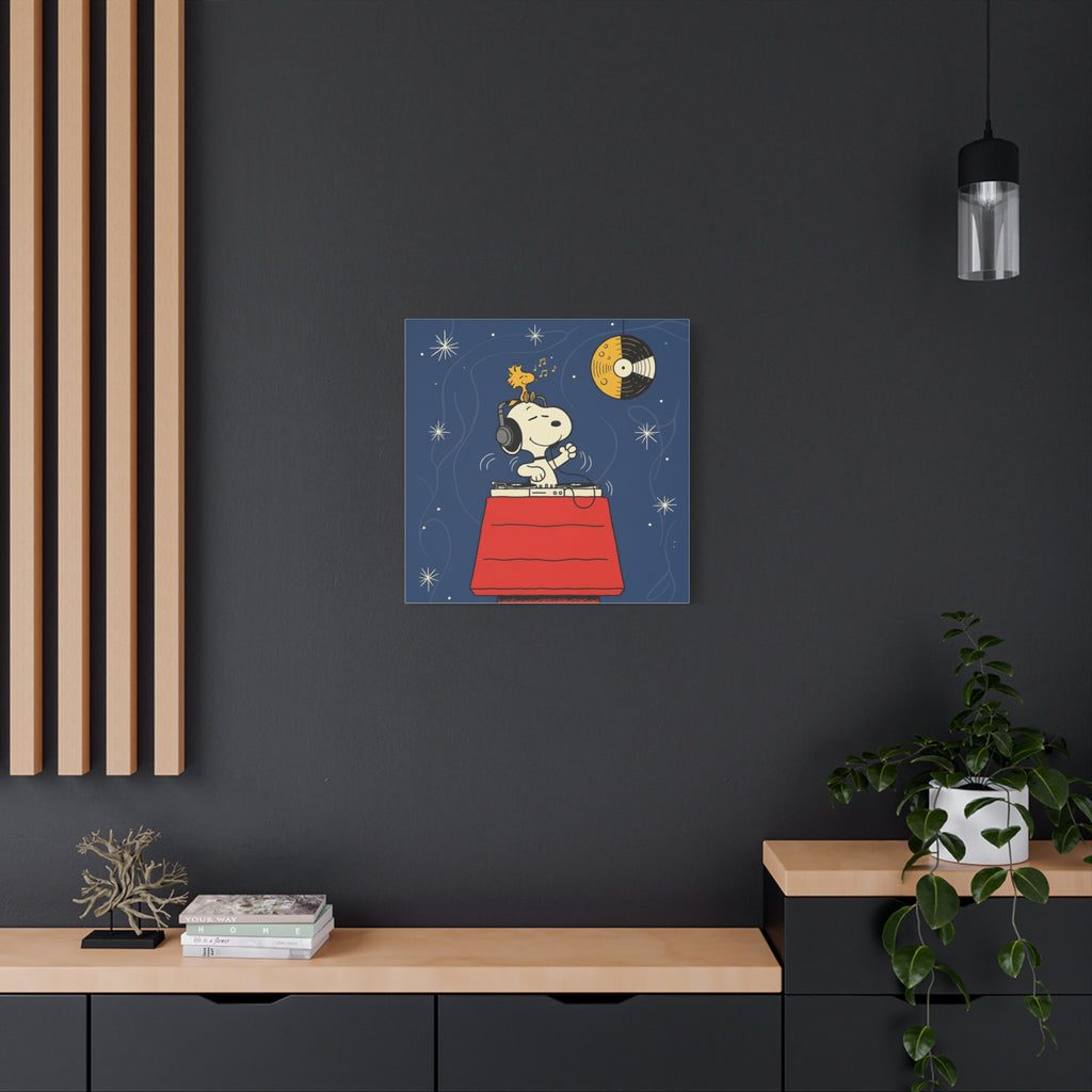 Snoopy DJ Doghouse Canvas