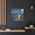 Starry Night Snoopy Canvas