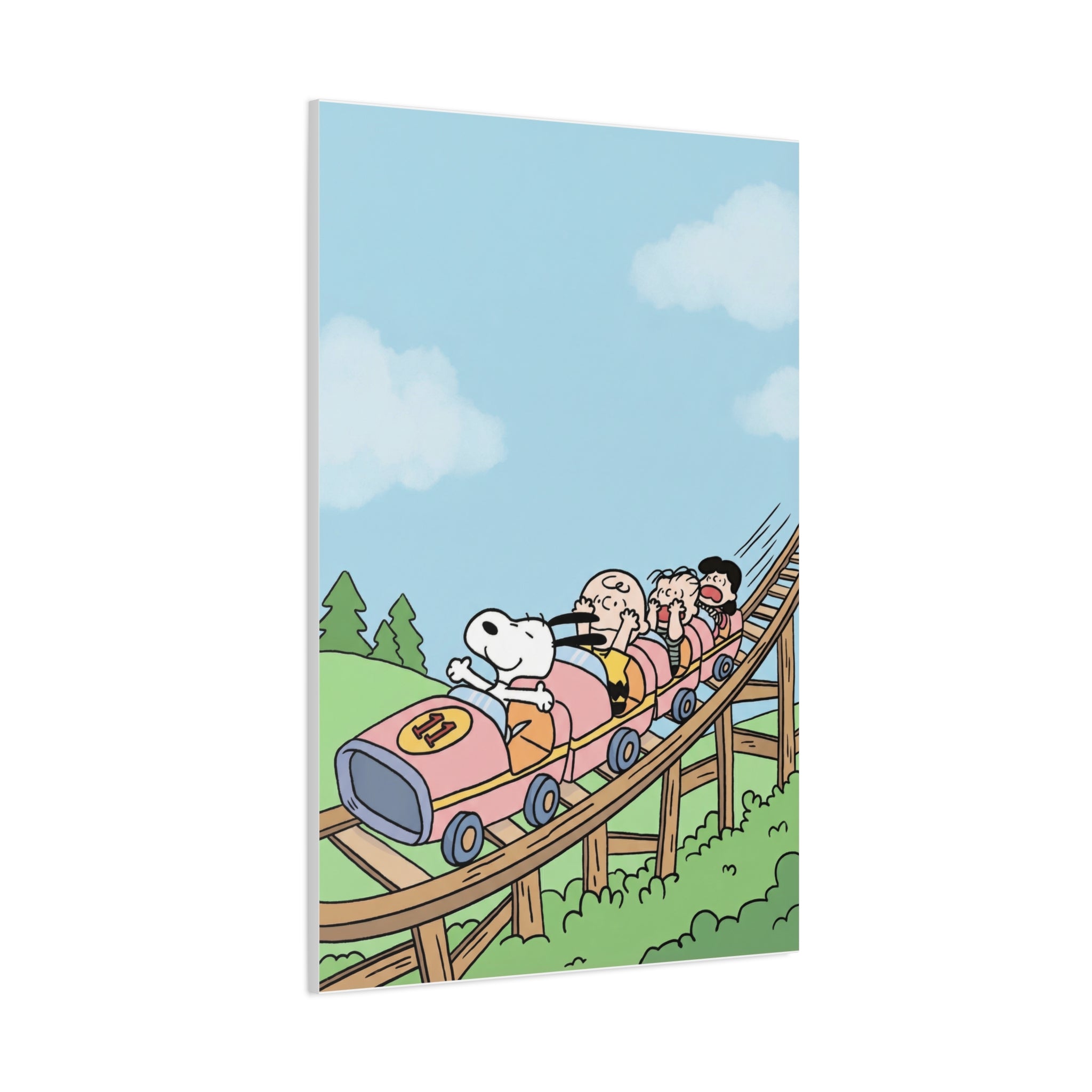 Snoopy Roller Coaster Canvas